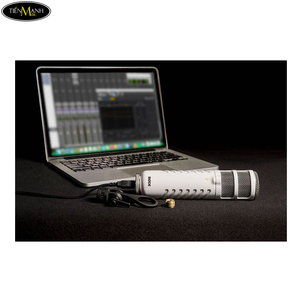 Kết nối XLR Rode Procaster chuẩn studio giúp giảm nhiễu tín hiệu trong quá trình truyền tải âm thanh
