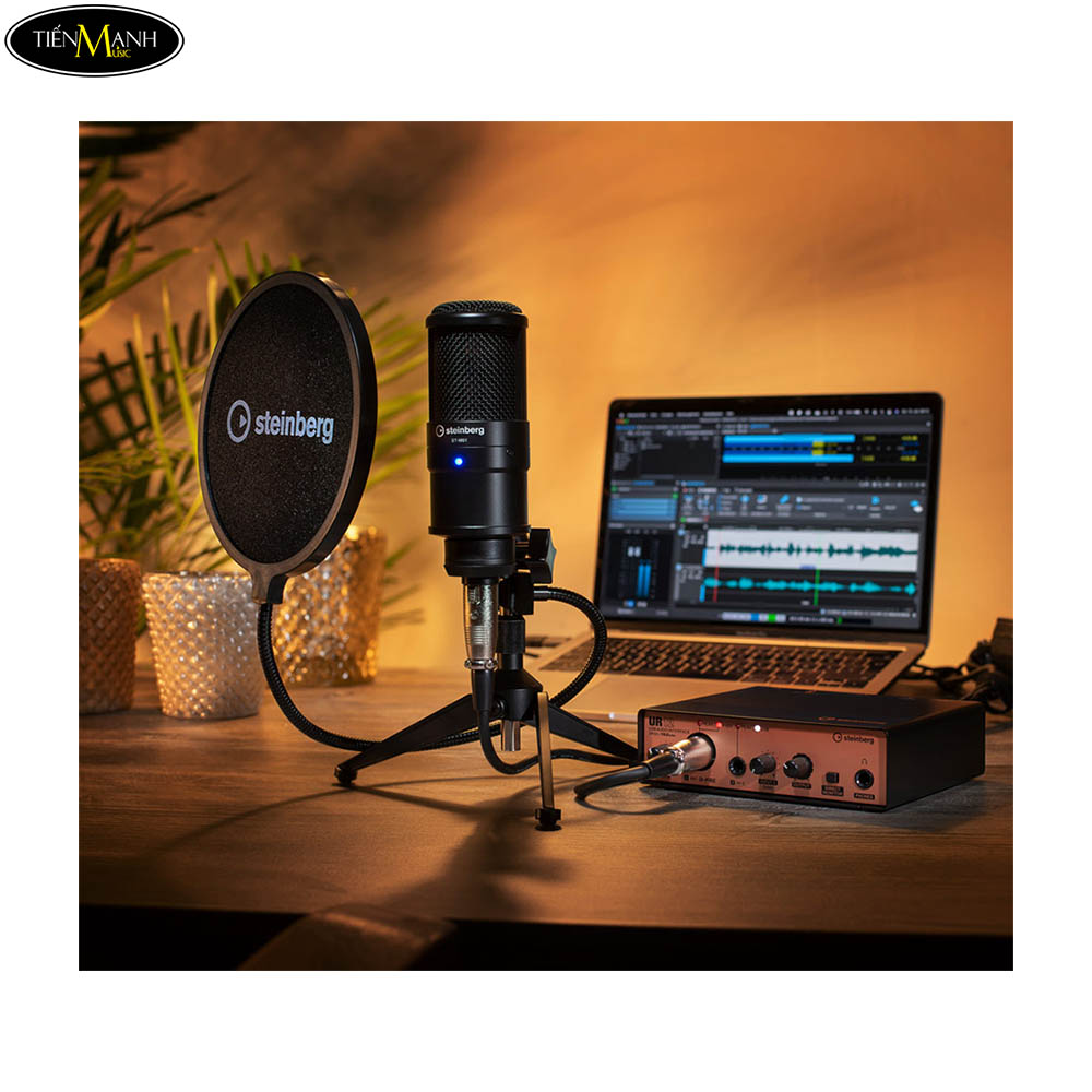 Soundcard Steinberg UR12B PS Audio Interface Podcast Starter Pack thiết kế "all in one" chuyên dụng cho podcast, vlog, làm việc tại nhà