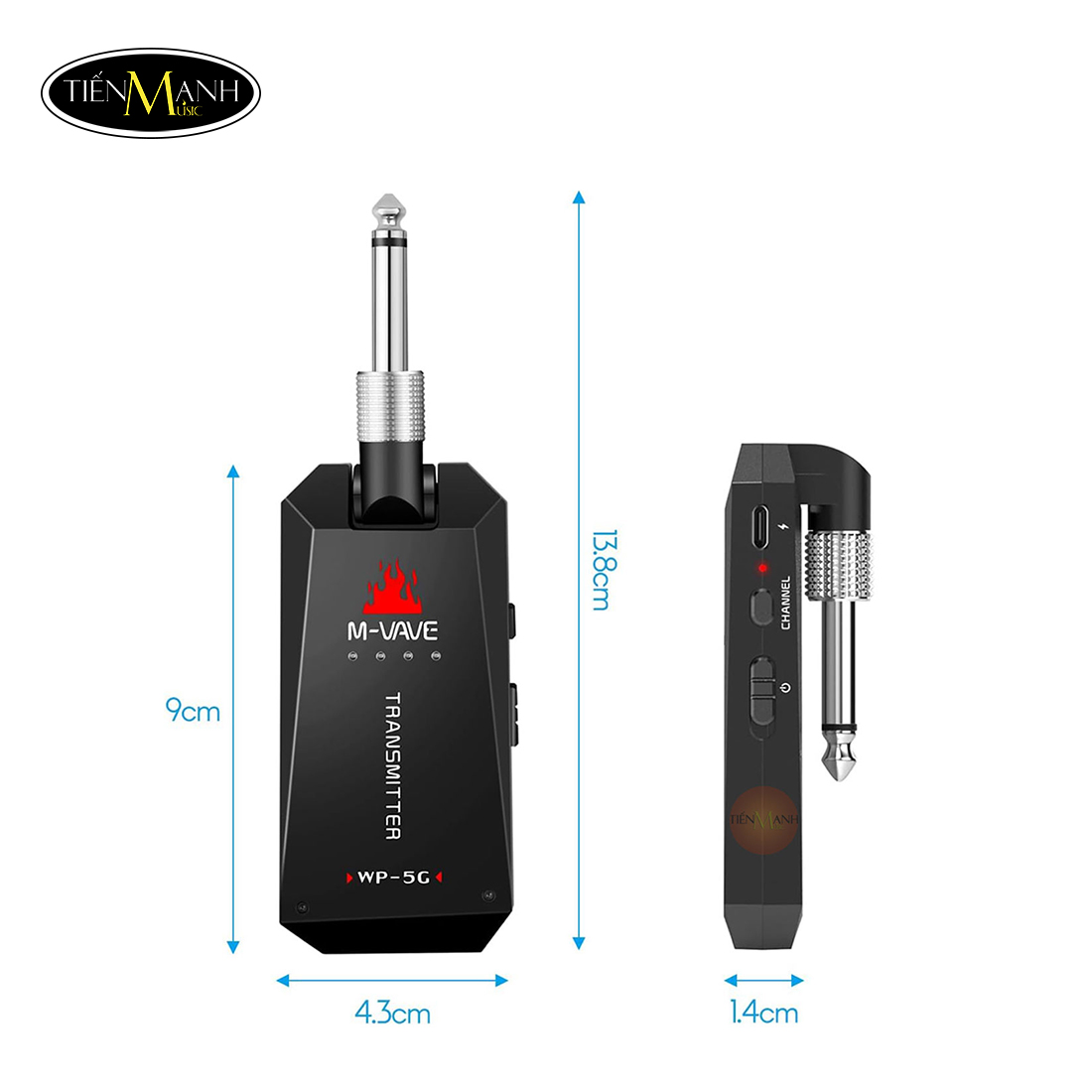 M-Vave WP-3 Bộ Thu Phát Tín Hiệu Không Dây Cho Guitar Wireless System 5.8Ghz