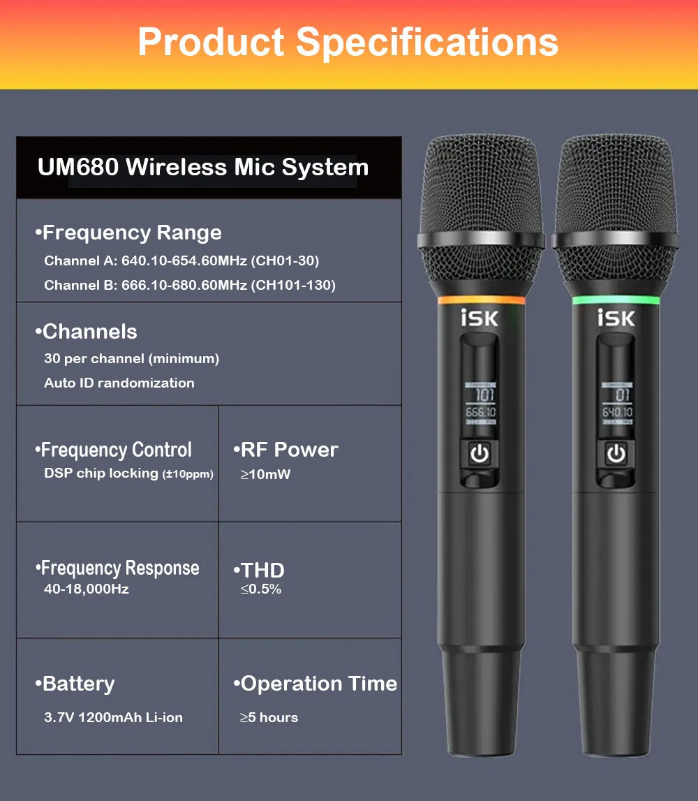 Micro-Không-Dây-ISK-UM680,-Micro-Karaoke-Wireless-9