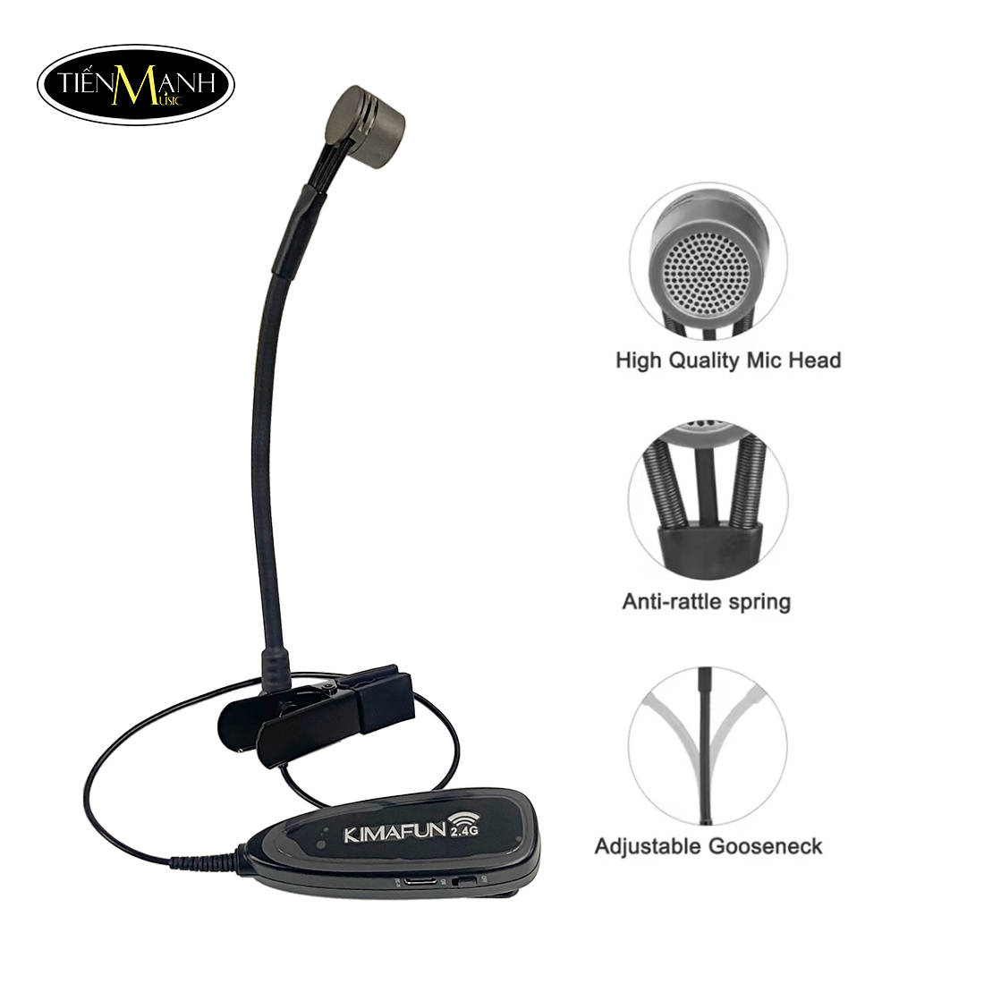 Micro Không Dây Cho Trống Kimafun KM-CX303 , Wireless Micro
