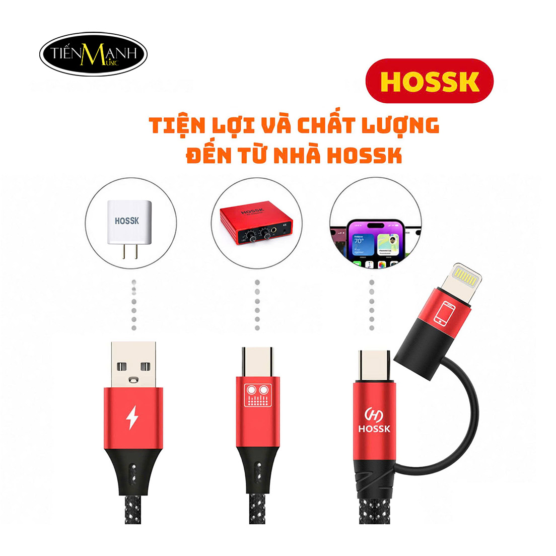 Dây Cáp OTG Cho Box Livestream và Soundcard HOSSK H1