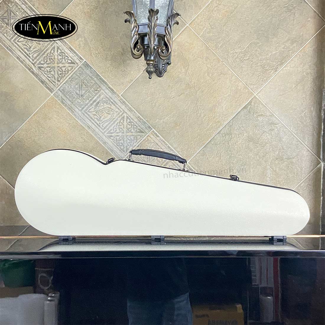Hộp Đàn Violin Carbon Tròn Thường Màu Trắng Sữa