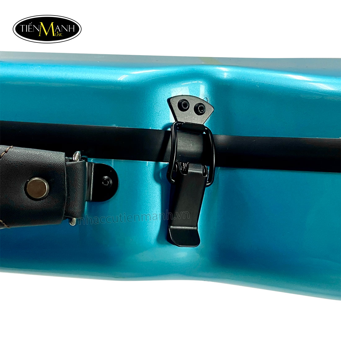 Hộp Đàn Violin Carbon Tròn Thường Màu Xanh Ngọc