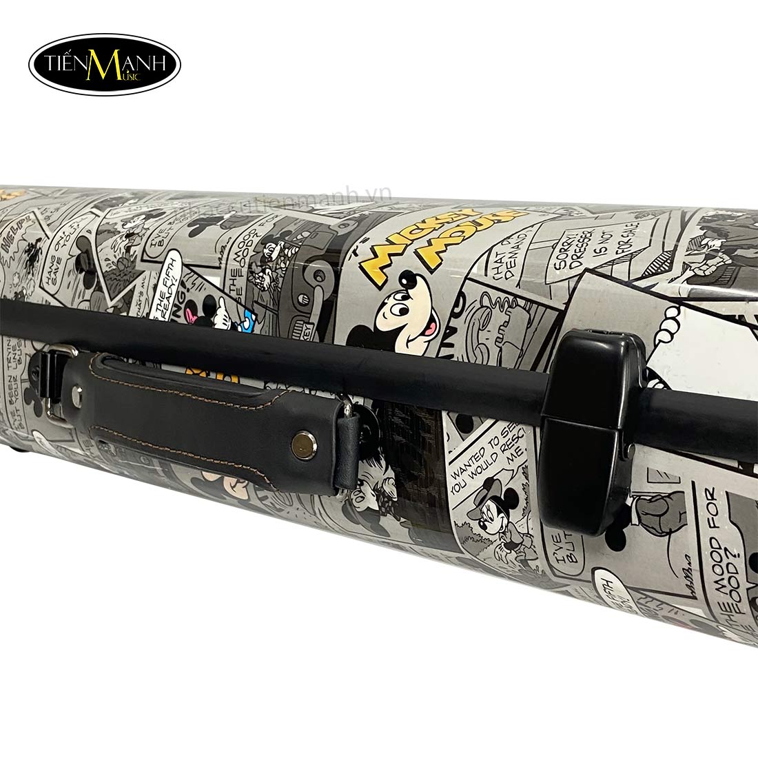 Hộp Đàn Violin Carbon Vuông Màu Ghi Mickey size 4/4