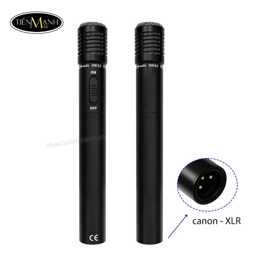 Micro Thu Âm Nhạc Cụ DW5.2 Condenser Micro, Thu Âm Trống Cymbal Piano