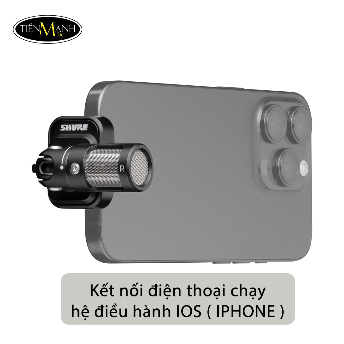 Micro thu âm stereo usb c shure mv88 kết nối iphone android