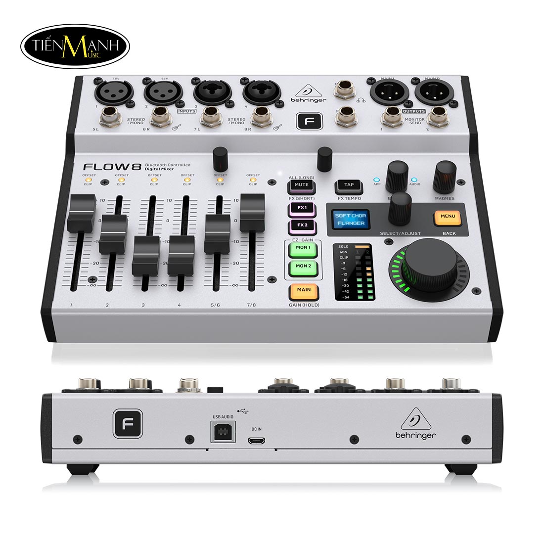 Mixer Kĩ Thuật Số Behringer FLOW 8, Digital Mixer 8 Input, USB Audio Interface, Bàn Trộn Âm Thanh