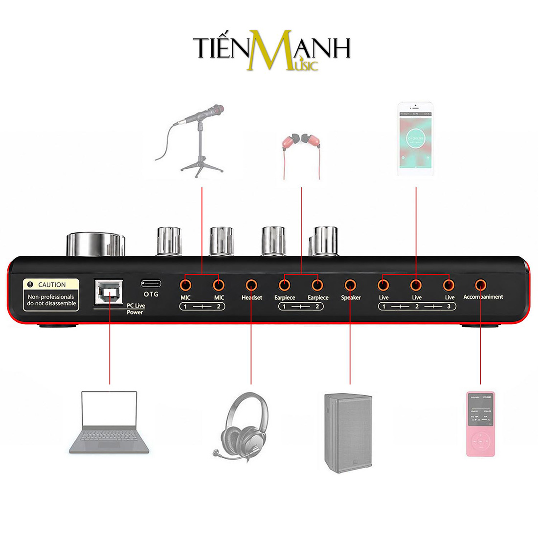 Soundcard K300 Plus - Hỗ Trợ Hát Livestream, Tích Hợp Autotone