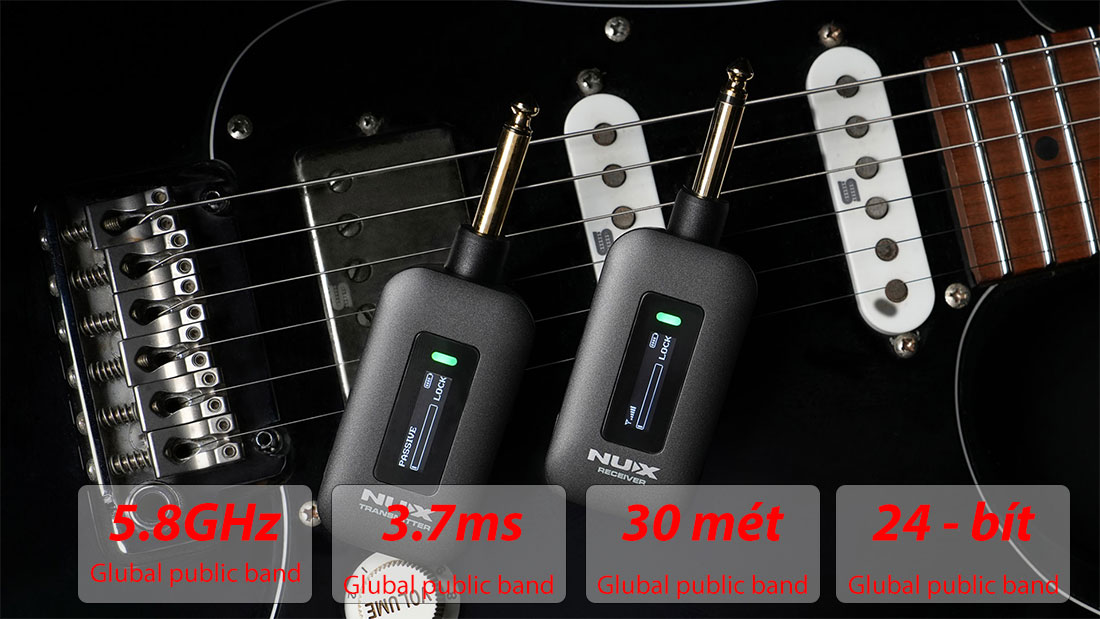 Bộ Thu Phát Không Dây Nux C58RC 5.8GHz, Wireless System for Guitar & Bass