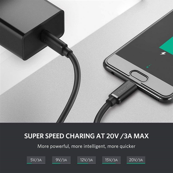 Dây Cáp USB 2.0 Type-C Sang Type-C Ugreen 50998 Dài 1.5 Mét