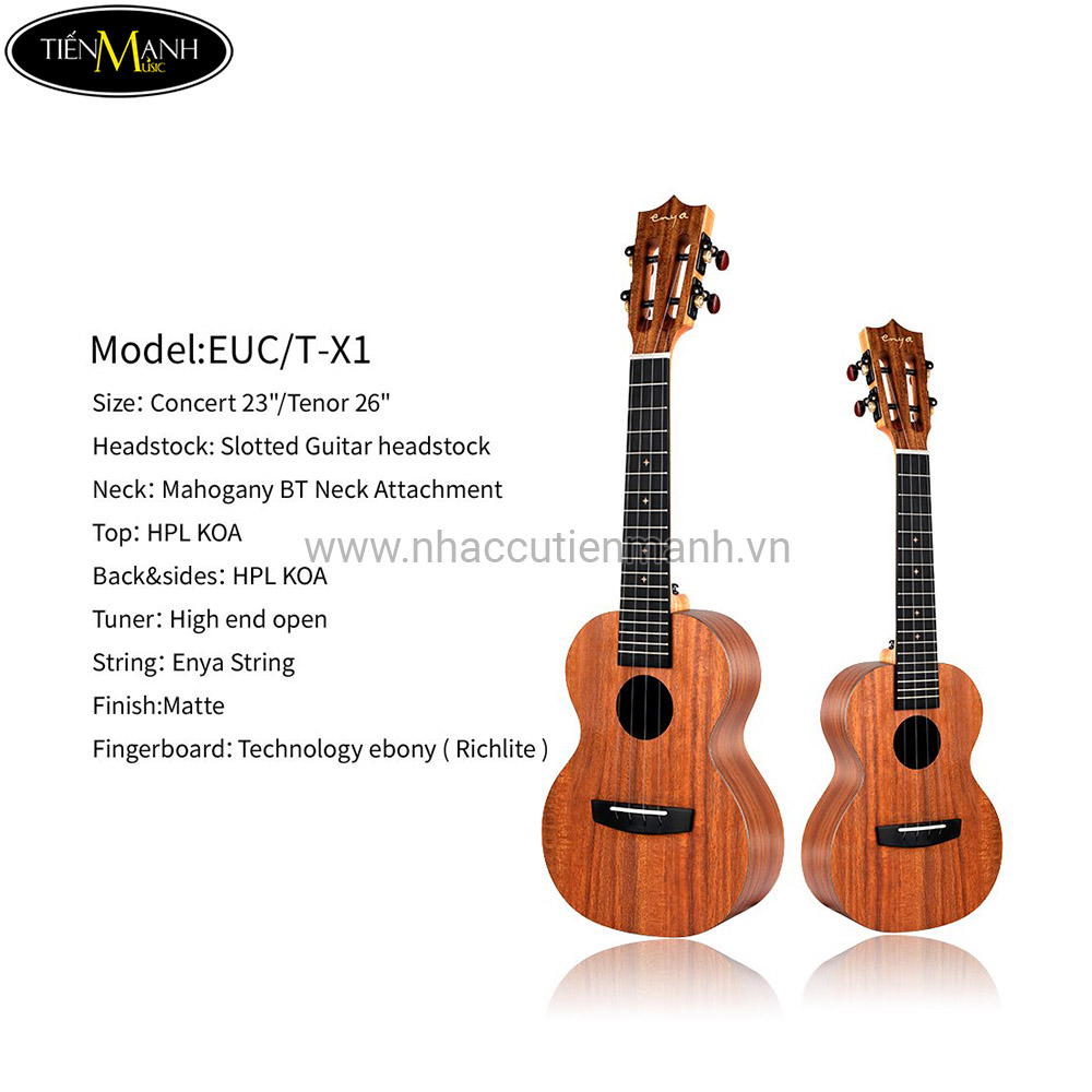 Đàn Ukulele Enya Concert EUCX1 Nhạc Cụ Tiến Mạnh