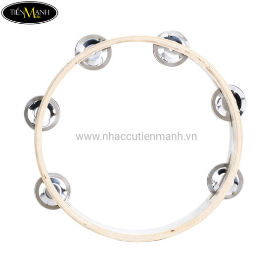 Trống Lắc Tay Gỗ - Tambourine (không mặt 20cm) T8-6
