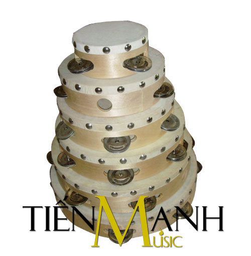 Trống lục lạc Tambourine viền kim loại đơn TH6-4