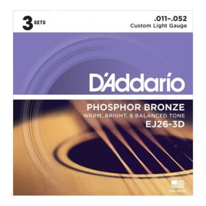 D´Addario Phosphor Bronze EJ26 11 52 Custom light gauge