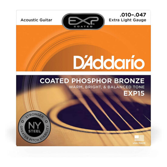 Dây đàn D´Addario Coated Phosphor Bronze EXP15 10 47 Extra light gauge