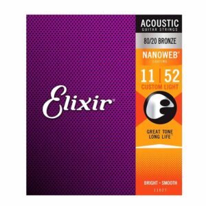 Dây Đàn Guitar Acoustic Elixir 11027 (80-20 Bronze - Phủ lớp Nanoweb)