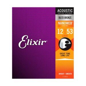 Dây Đàn Guitar Acoustic Elixir 11052 (80-20 Bronze - Phủ lớp Nanoweb)