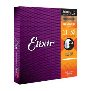 Dây Đàn Guitar Acoustic Elixir 16027 (Phosphor Bronze - Phủ lớp Nanoweb)