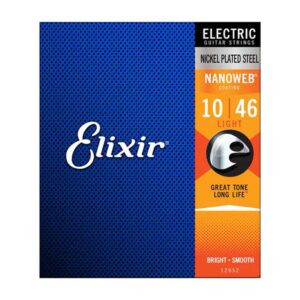 Bộ Dây Đàn Guitar Điện Elixir Electric Strings 12052 (Cỡ 10-46 - Nikel Plated Steel - Phủ lớp Nanoweb cao cấp)