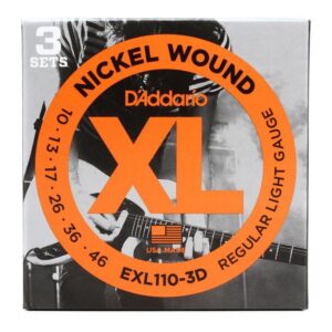 Combo 3 Bộ Dây Đàn Electric Guitar Nickel Wound - Regular Light Gauged DAddario EXL110-3D