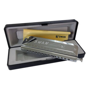 Kèn Harmonica Chromatic Swan SW1456 Silver (14 lỗ)