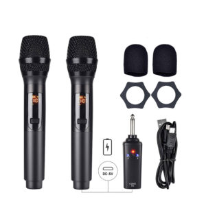 Bộ đôi micro karaoke không dây K380S (tích hợp pin sạc)