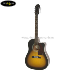 Epiphone AJ-210CE Outfit Acoustic Guitar w/Case, Vintage Sunburst