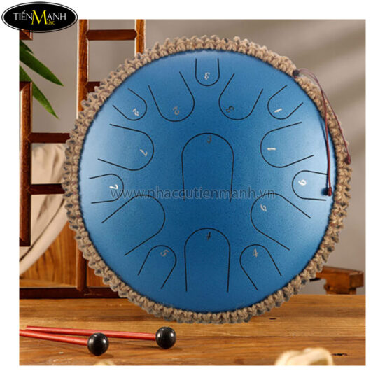 Trống Lưỡi Thép Tank Drum Hluru 15 Tone TB15 – 14inch (Trống Không Linh - ocean blue