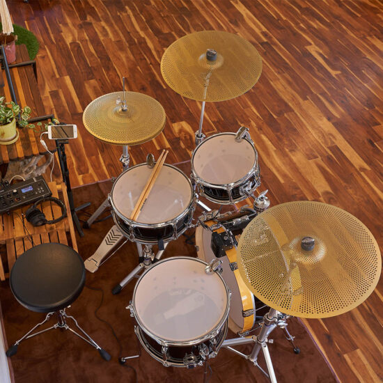 Bộ trống cơ Yamaha SBP0F4H NW Stage Custom Hip (màu nâu gỗ tự nhiên), Jazz Drums - Ảnh 4