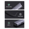 Hub USB 3.0 4 Port Ugreen 20805 làm bằng vỏ nhôm bền bỉ
