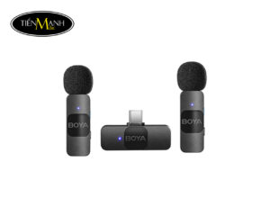 Micro Cài Áo Không Dây Cho Live Stream, Vlog BY-V20 (2 Mic)