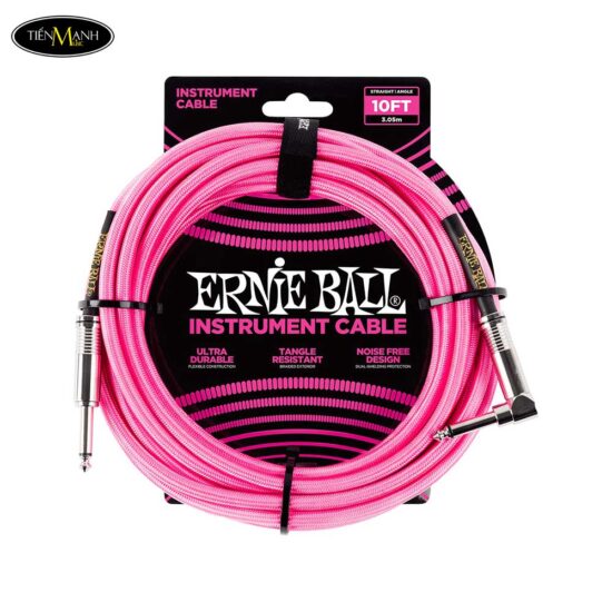 Dây Cáp Guitar Bện 6Ly Ernie Ball Braided Straight to Angle Instrument Cable, Dây line - Ảnh 3