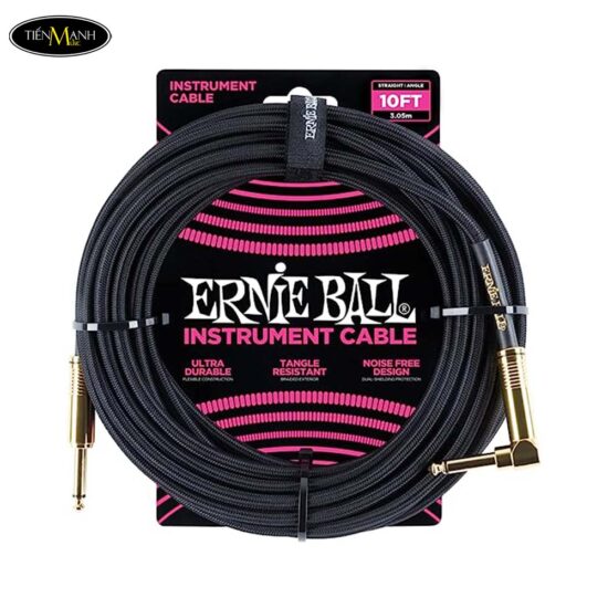 Dây Cáp Guitar Bện 6Ly Ernie Ball Braided Straight to Angle Instrument Cable, Dây line - Ảnh 4