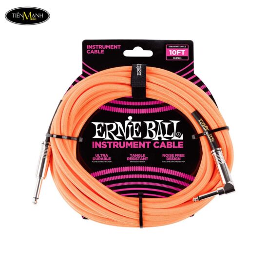 Dây Cáp Guitar Bện 6Ly Ernie Ball Braided Straight to Angle Instrument Cable, Dây line - Ảnh 5