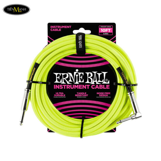 Dây Cáp Guitar Bện 6Ly Ernie Ball Braided Straight to Angle Instrument Cable, Dây line - Ảnh 7
