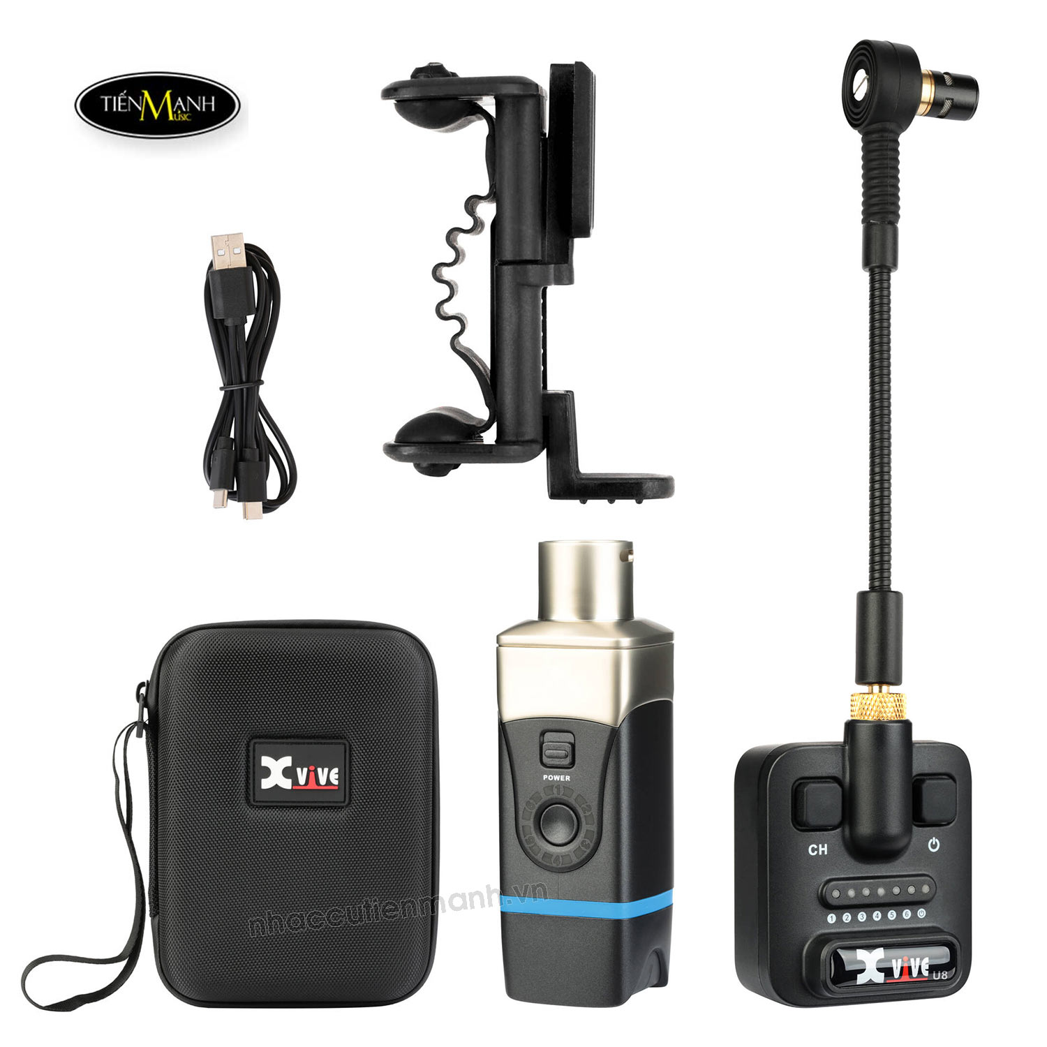 micro-khong-day-xvive-audio-u9-violin-wireless-system-with-travel-case-2-4-ghz-1.
