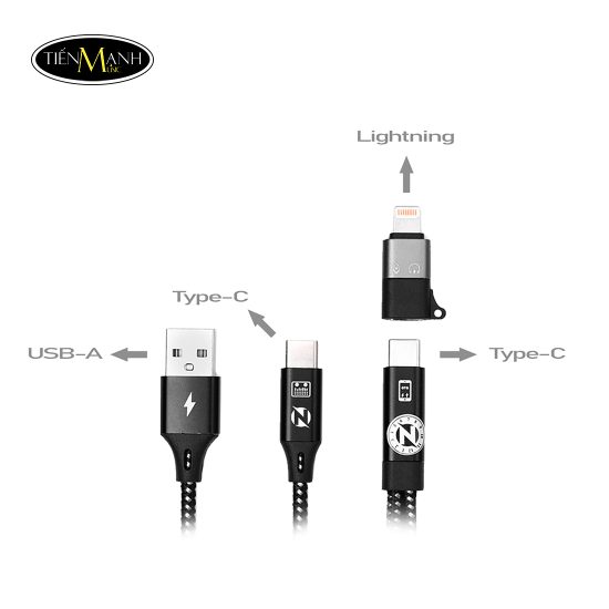 Dây Cáp Kết Nối OTG NMC-AUDIO NMC-LT04 , Cắm Điện Thoại Thu Âm - Livestream