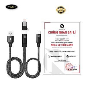 Dây Cáp Kết Nối OTG NMC-AUDIO NMC-LT04 , Cắm Điện Thoại Thu Âm - Livestream
