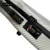 Hộp Đàn Violin Carbon Dáng Vát To Màu Trắng Caro Kẻ Chéo Xám Size 4/4