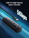 Bộ Hub Chia USB 3.0 Type-A Ra 4 Cổng USB 3.0 Type-A Ugreen CM416 ( 10915 ) - Nguồn cấp Micro-USB