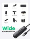 Bộ Hub Chia USB 3.0 Type-A Ra 4 Cổng USB 3.0 Type-A Ugreen CM416 ( 10915 ) - Nguồn cấp Micro-USB