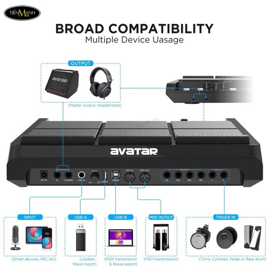 Trống điện HXW Avatar PD708 HXW Avatar PD708 Bộ trống điện HXW Avatar PD708 Electronic Drum HXW Avatar PD708 Digital Drum HXW Avatar PD708 HXW Avatar PD708 chính hãng Giá HXW Avatar PD708 Mua HXW Avatar PD708 Bộ electronic drum chuyên nghiệp Trống điện mesh head HXW Avatar HXW Avatar PD708 drum kit Trống điện cho biểu diễn sân khấu Trống điện cho phòng thu HXW Avatar PD708 review