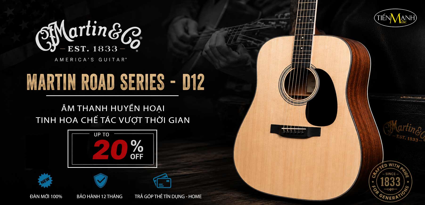 đàn guitar acoustic martin d12-01 -sapele - chương trình khuyến mãi