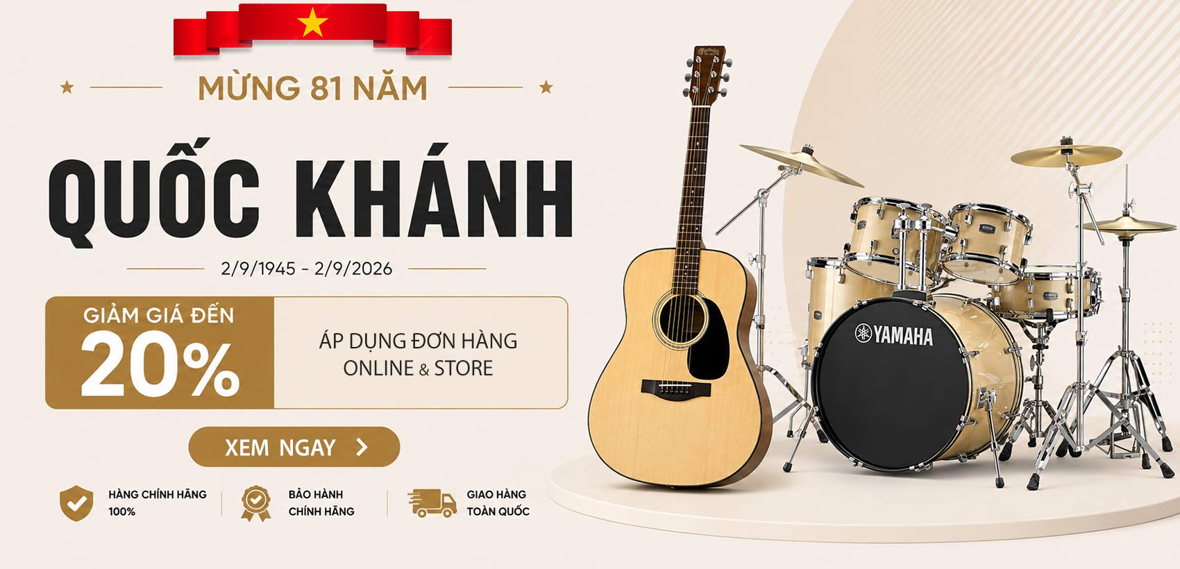 ưu đãi quốc khánh 2026 tiến mạnh music