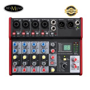 Bàn Trộn Âm Thanh Mixer 6 Cổng RK68, Mixing Hát Karaoke, Hát Livestream Nhiều Hiệu Ứng