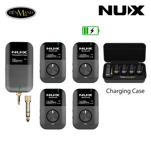 Bộ Thu Phát Không Dây Tai Nghe Nux C7X4 - 5.8Ghz, (1 phát - 4 thu ), Audio Stereo Wireless In-ear