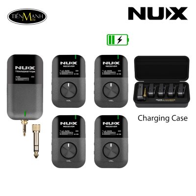 Bộ Thu Phát Không Dây Tai Nghe Nux C7X4 - 5.8Ghz, (1 phát - 4 thu ), Audio Stereo Wireless In-ear