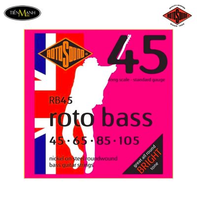 Dây Đàn Guitar Bass Rotosound RB45 ( 45-105 ) Standard, Roto Nickel Electric Bass 4 Strings Long Scale
