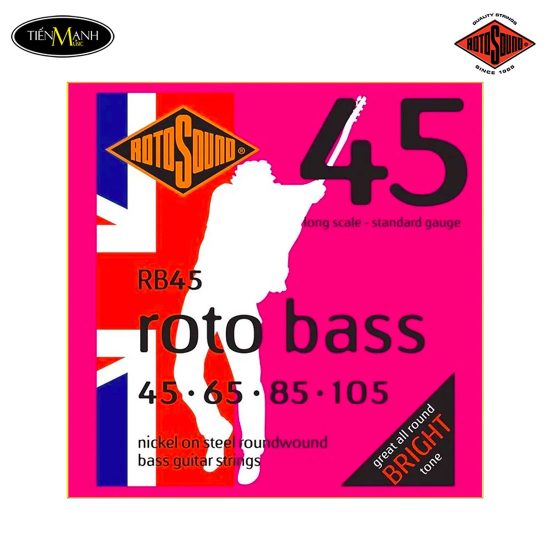 Dây Đàn Guitar Bass Rotosound RB45 ( 45-105 ) Standard, Roto Nickel Electric Bass 4 Strings Long Scale